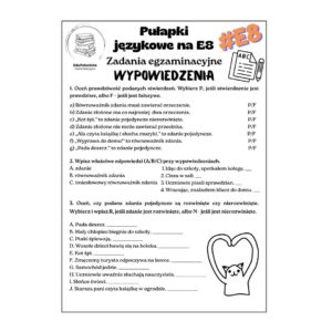 pułapki językowe na e8. wypowiedzenie.