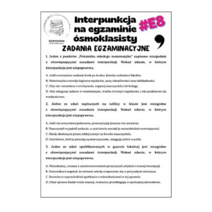 interpunkcja na egzaminie ósmoklasisty