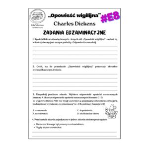 opowieść wigilijna. zadania egzaminacyjne.