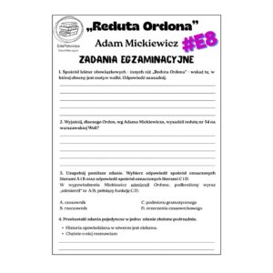 reduta ordona. zadania egzaminacyjne.