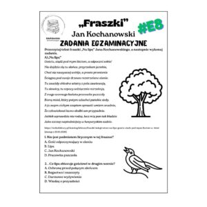 fraszki jan kochanowski zadania egzaminacyjne