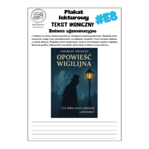 plakat lekturowy. tekst ikoniczny zadania