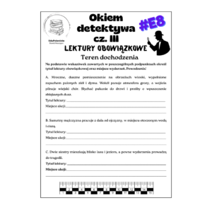okiem detektywa. teren dochodzenia.