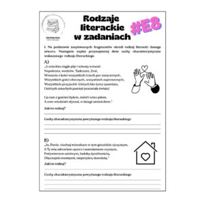 rodzaje literackie w zadaniach