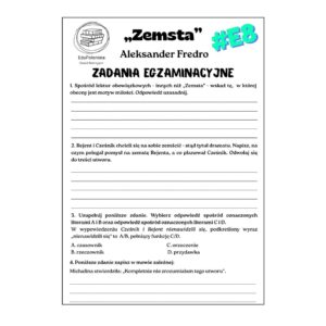 zemsta. zadania egzaminacyjne.
