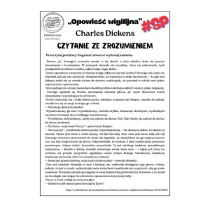 opowieść wigilijna. czytanie ze zrozumieniem część i