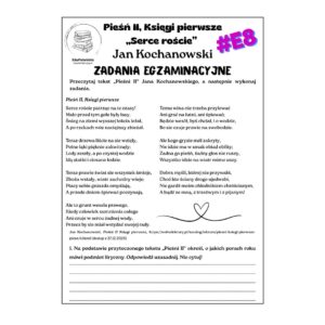 pieśń serce roście jan kochanowski. zadania egzaminacyjne.