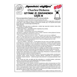 opowieść wigilijna. czytanie ze zrozumieniem cz. iii.