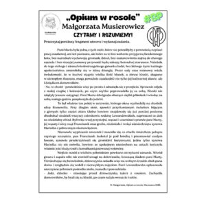 czytamy i rozumiemy! „opium w rosole” m. musierowicz